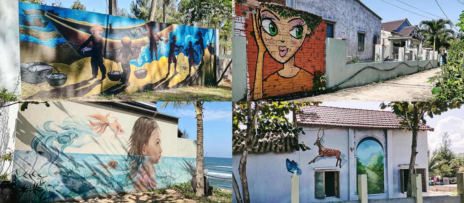 Ngôi làng cổ tích với những bức tranh sắc màu tái hiện cuộc sống gần gũi